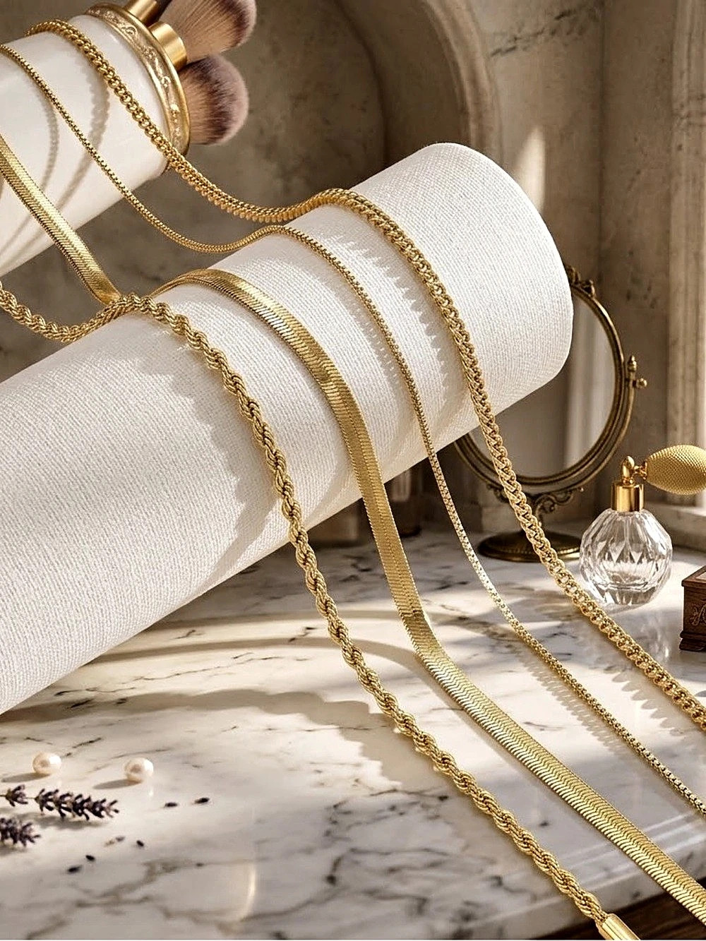 Layered Gold-Tone Necklaces Like New